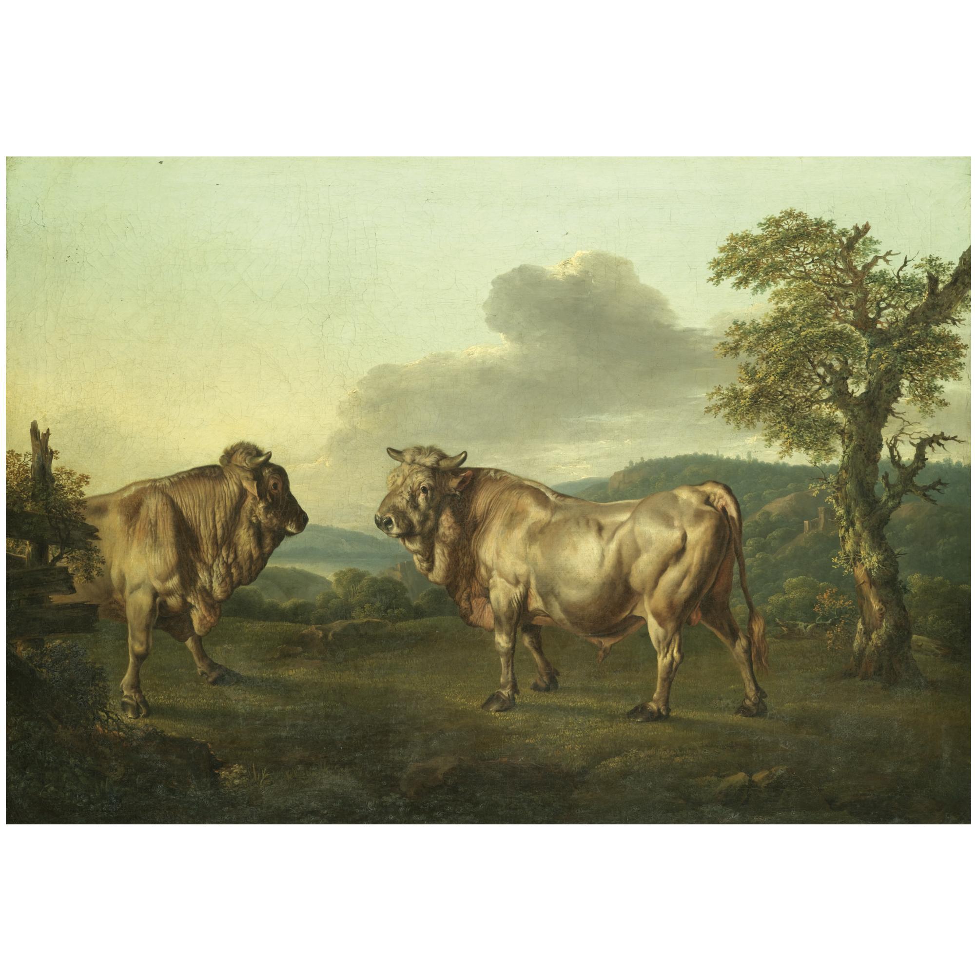 Philipp Ferdinand De Hamilton - Two Bulls In A Landscape