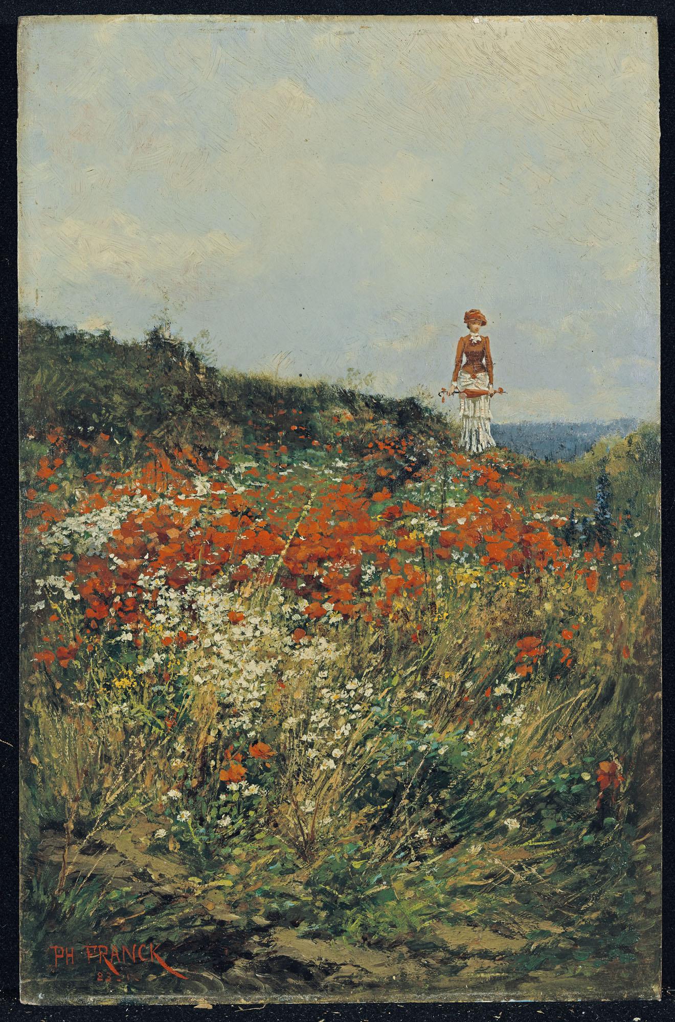 Philipp Franck - Balade dans un champ de coquelicots