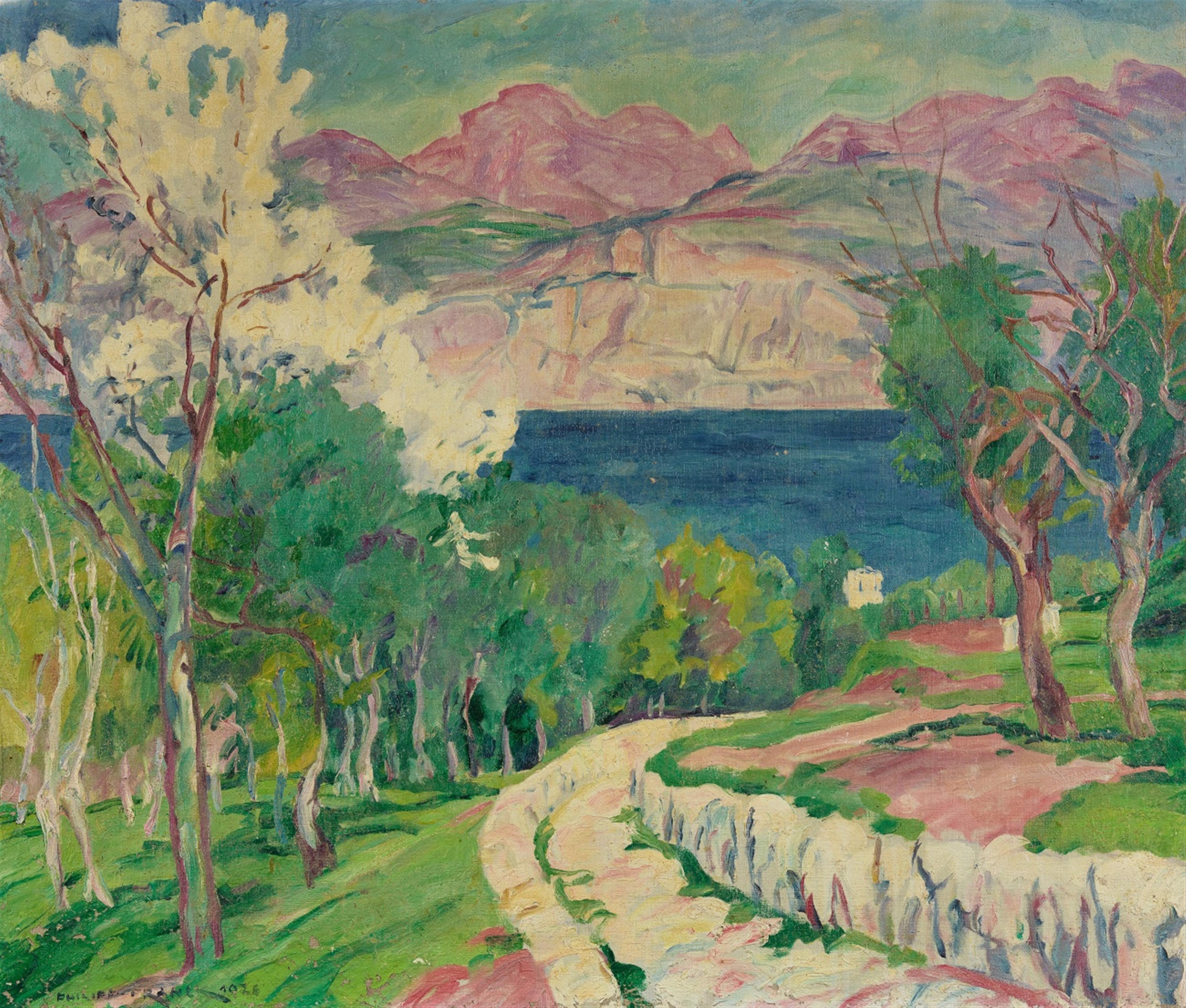 Philipp Franck - Italienische Landschaft bei Malcesine