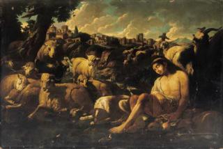 Philipp Peter Roos - A shepherd in an Italianate landscape