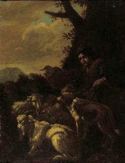 Philipp Peter Roos - A shepherdboy attended by his dog