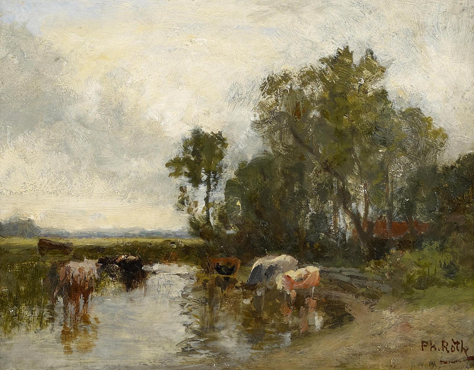 Philipp Röth - Kühe am Fluss