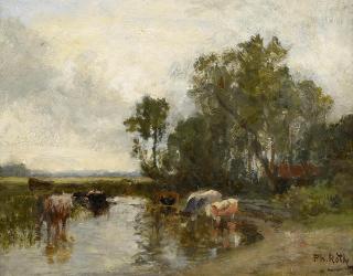 Philipp Röth - Kühe am Fluss