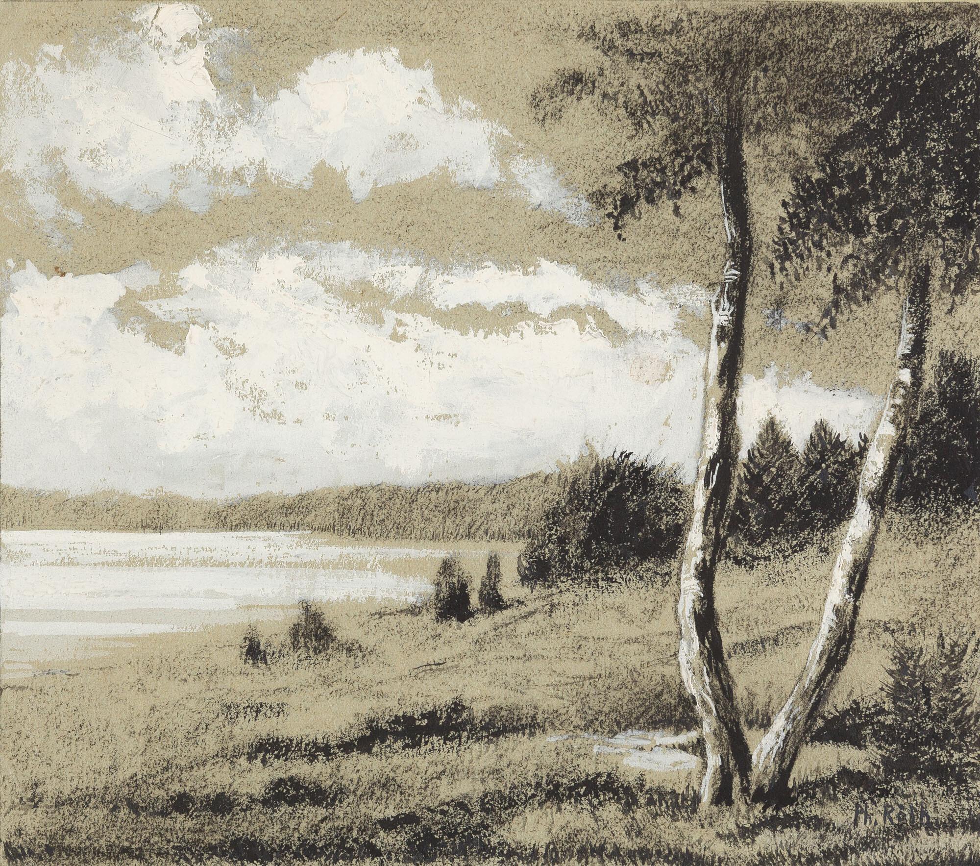 Philipp Röth - Landschaft am Weiher.