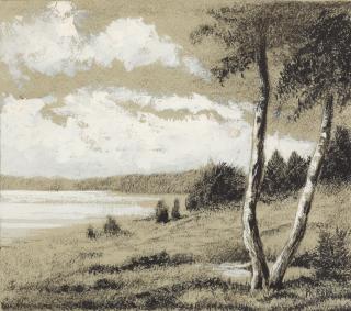 Philipp Röth - Landschaft am Weiher.