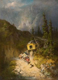 Philipp Sporrer - Die Postkutsche im Gebirge (Der Marterkasten)