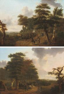 Philippe Budelot - Napoleon instructing the Imperial Guard; and Before an engagement