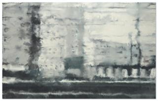 Philippe Cognée - Vue d\'un train