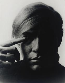 Philippe Halsman - Andy Warhol, 1968; and a companion poster signed by Andy Warhol