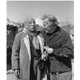 Philippe Halsman - Marc Chagall And Pablo Picasso, St. Paul De Vence, 1955