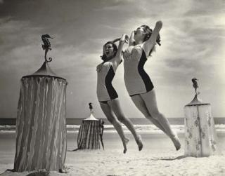 Philippe Halsman - Untitled (Models Jumping On Beach), 1940S