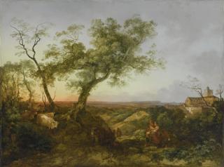 Philippe Jacques De Loutherbourg, R.A. - A Mountainous Summer Landscape, A Cart And Figures In The Foreground 