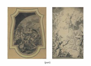 Philippe-Louis Parizeau - Four episodes from the life of Saint Gregory: Gregory called to the Pontificate; Gregory curing the wounded during the Siege of Rome; Gregory ordering the construction of Saint Peter\'s; and The Death of Gregory