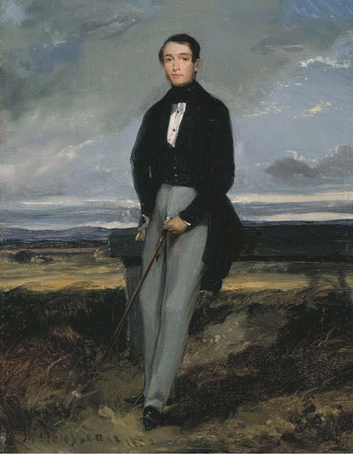 Philippe Rousseau - Portrait D\'Homme À la Campagne