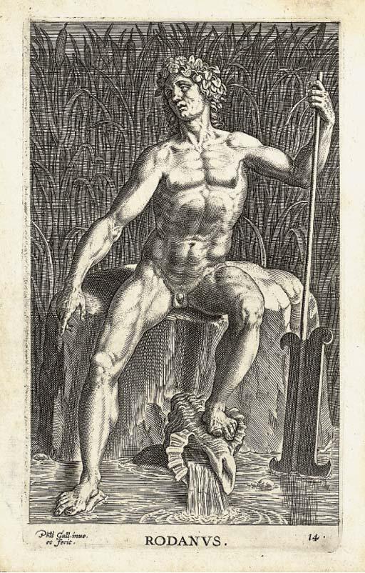 Philips Galle - Semideorum Marinorum... (Sea And River Gods) (Holl. 412-429; B. 90:1-17)