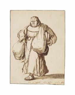 Philips Koninck - A friar carrying saddlebags
