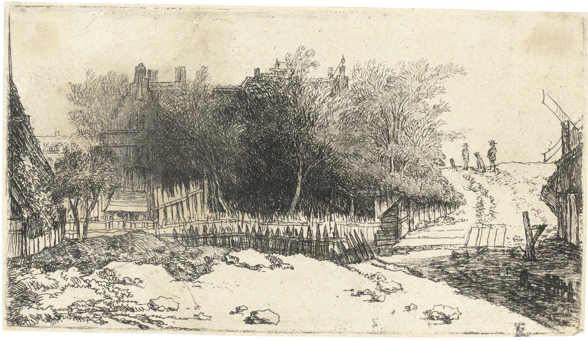 Philips Koninck - Landscape With A White Fence (Bartsch 242; Hollstein 3; Hind 333; Bjorklund & Barnard Rej. 31)