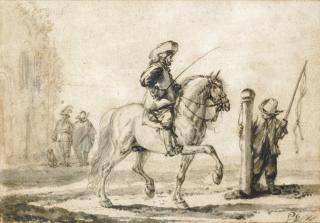 Philips Wouwerman - A Horse Being Schooled