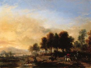 Philips Wouwerman - A stag hunt
