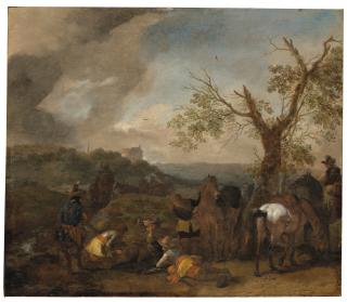 Philips Wouwerman - Le Repos Des Soldats
