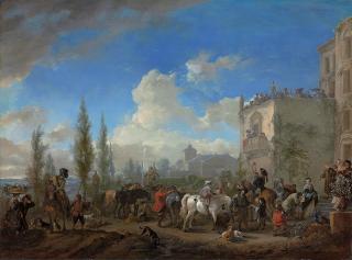 Philips Wouwerman - The departure of a hunting party