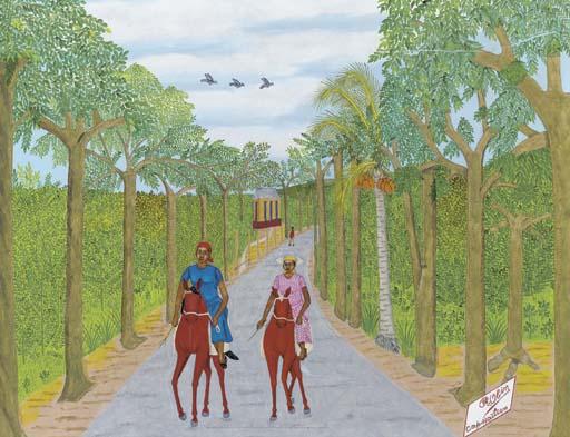 Philome Obin - Paysannes allant au marché