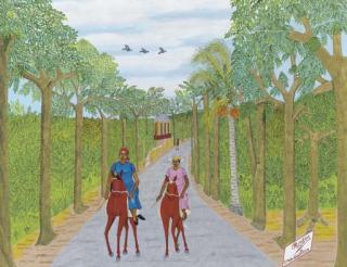 Philome Obin - Paysannes allant au marché