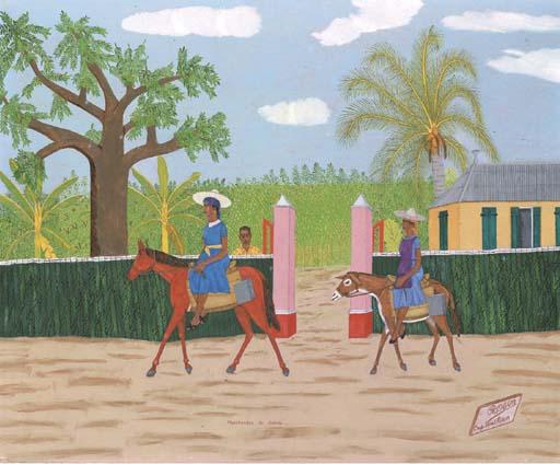 Philome Obin - Two Women on Horseback