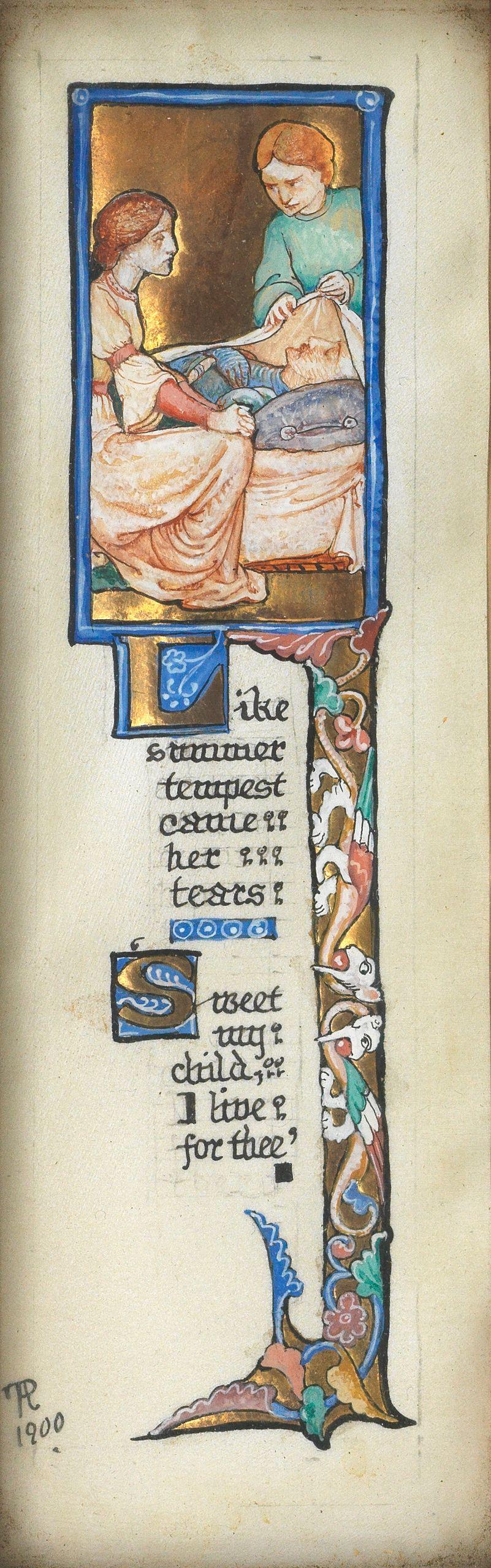 Phoebe Anna Traquair HRSA - Like summer tempest came her tears