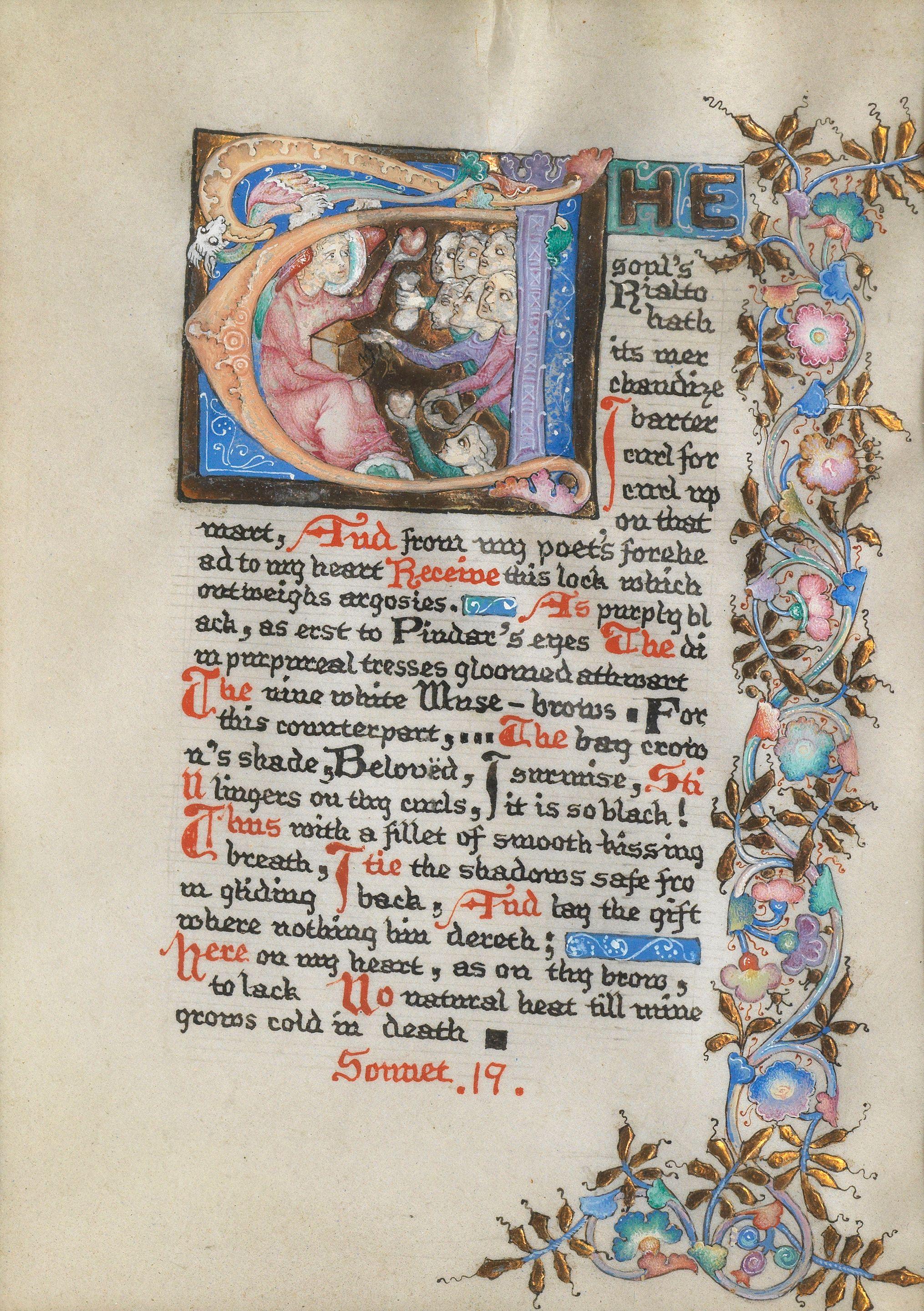 Phoebe Anna Traquair HRSA - Sonnet 19 by Elizabeth Barrett Browning