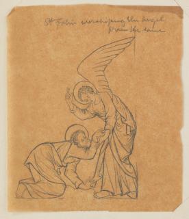 Phoebe Anna Traquair HRSA - \'St. John worshipping the angel\'