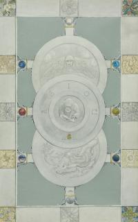 Phoebe Anna Traquair - Design For Bookcover In Silver-Enamel-Gemstones