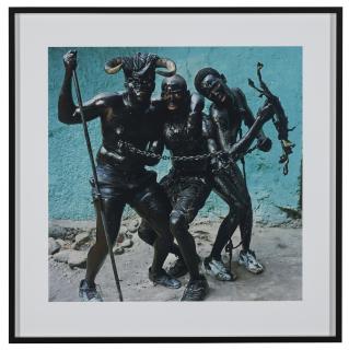 Phyllis Galembo - Three Men with Chains, Jacmel, Haiti, 2004