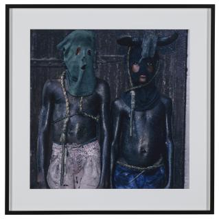 Phyllis Galembo - Two Boys with Whips, Jacmel, Haiti, 1997