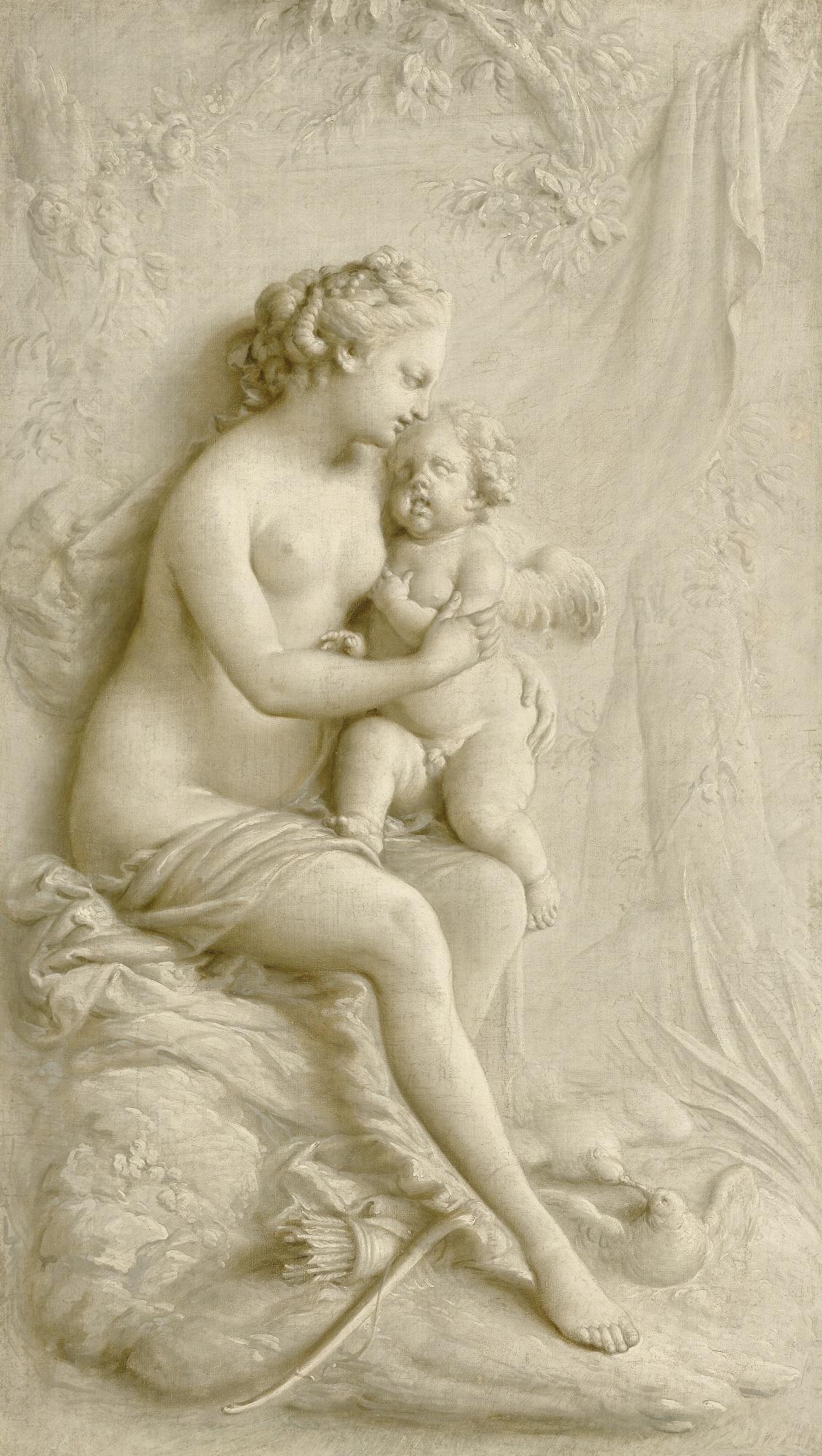 Piat-Joseph Sauvage - Venus And Cupid