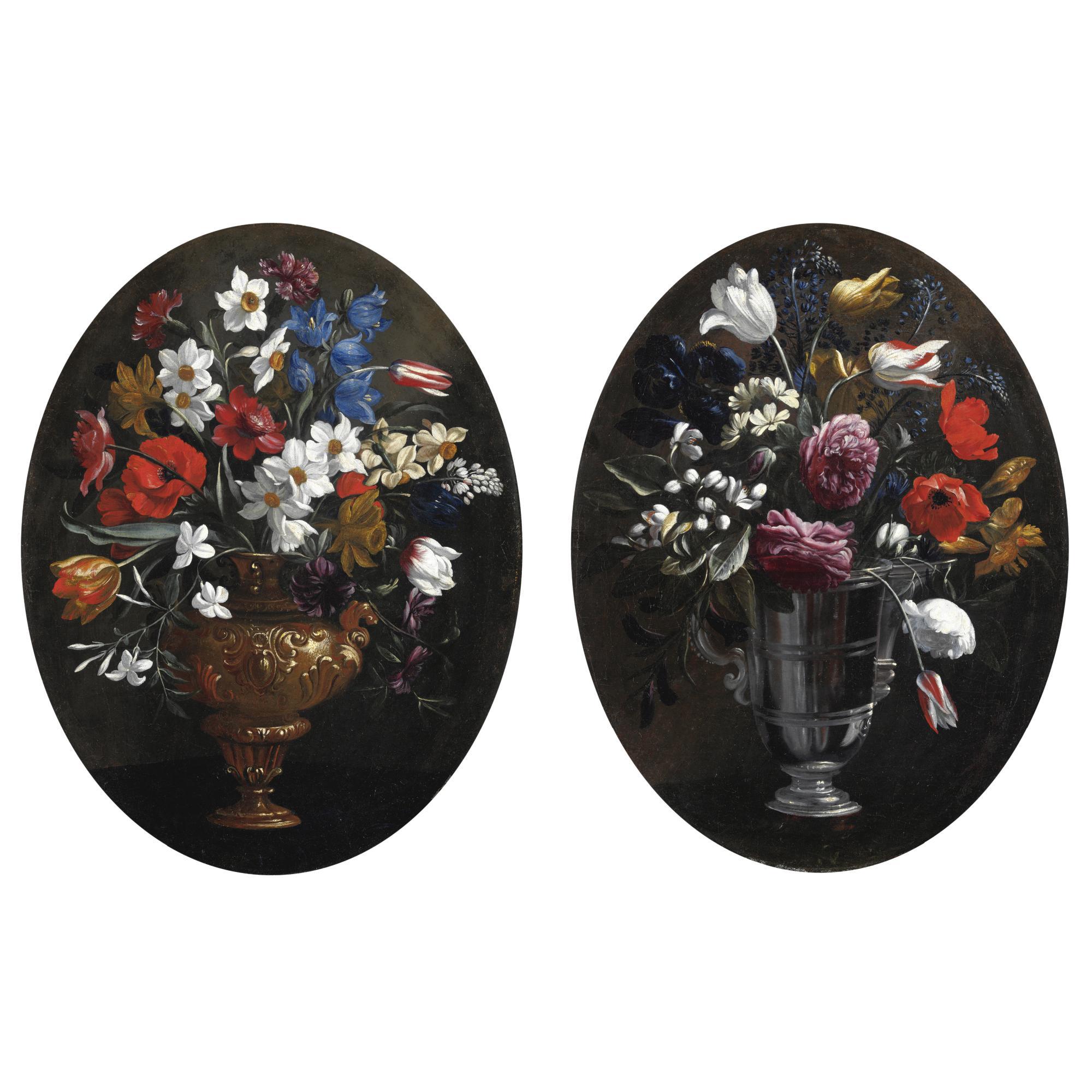 Pier Francesco Cittadini - Nature Morte Con Vasi Di Fiori