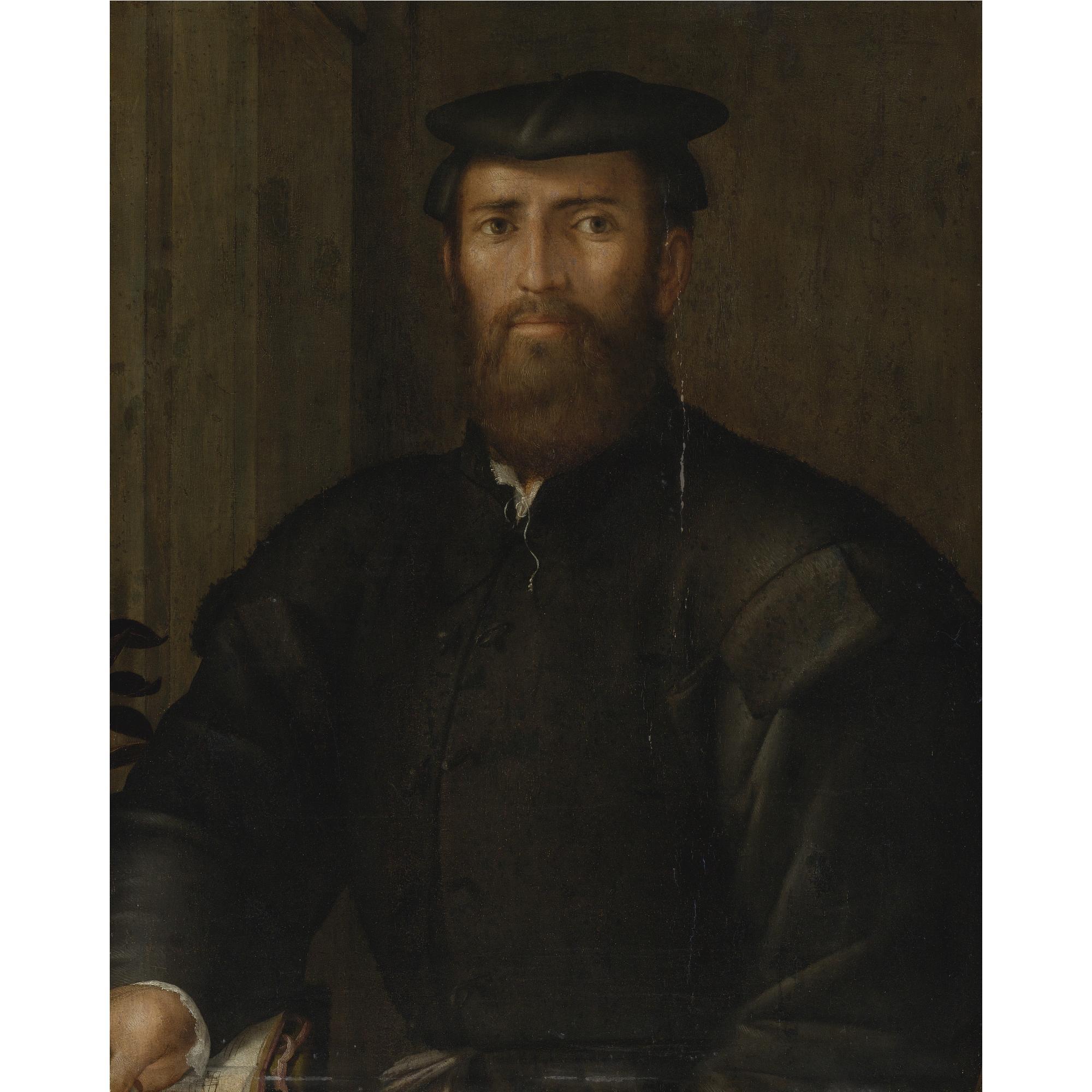 Pier Francesco Di Jacopo Foschi Florence - Portrait Of A Young Man In A Black Cap