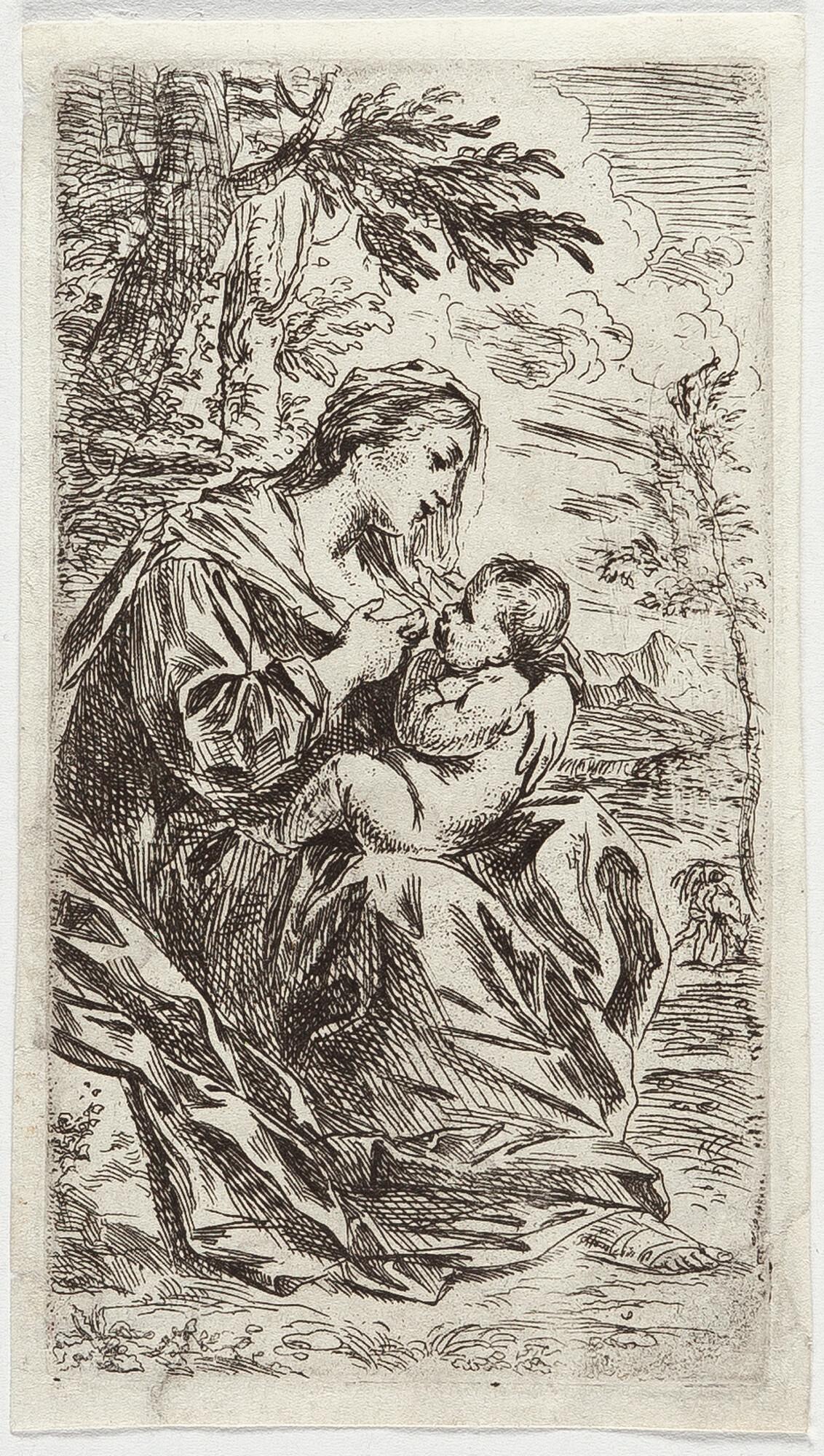 Pier Francesco Mola - Madonna mit Kind