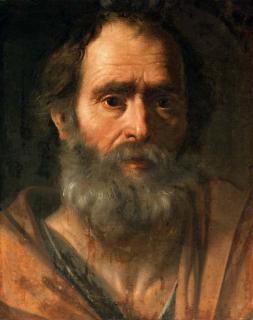 Pier Francesco Mola - Portrait of a bearded man as an Apostle (Saint Peter?)