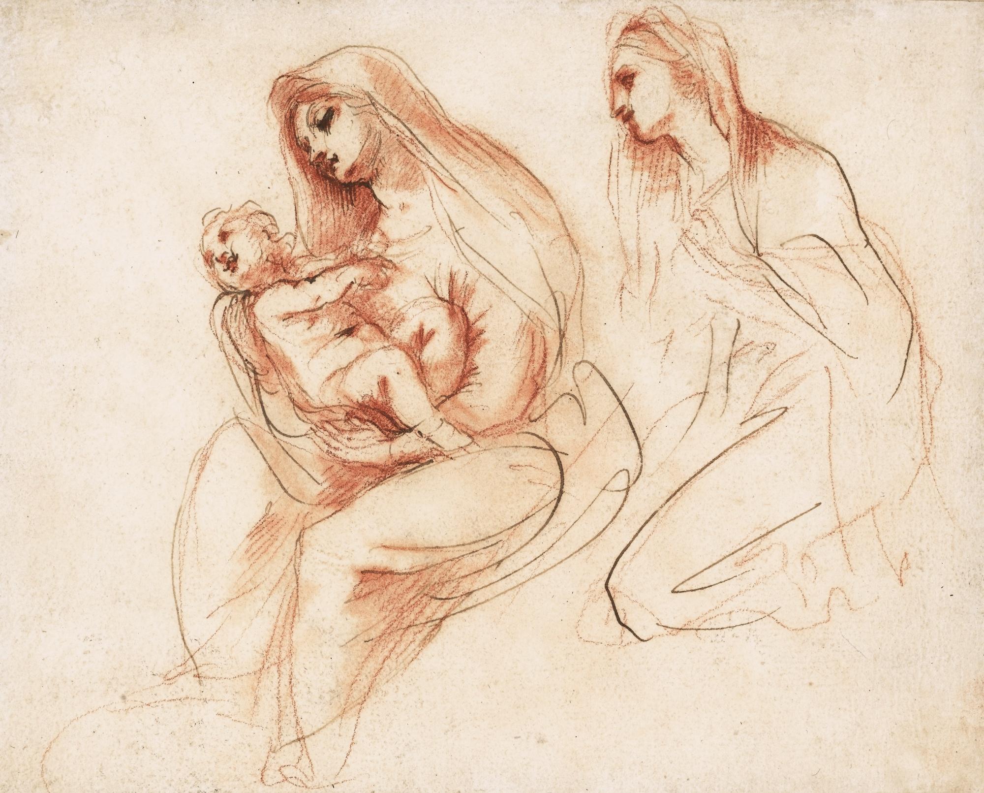 Pier Francesco Mola - Studies For A Mystic Marriage Of St. Catherine