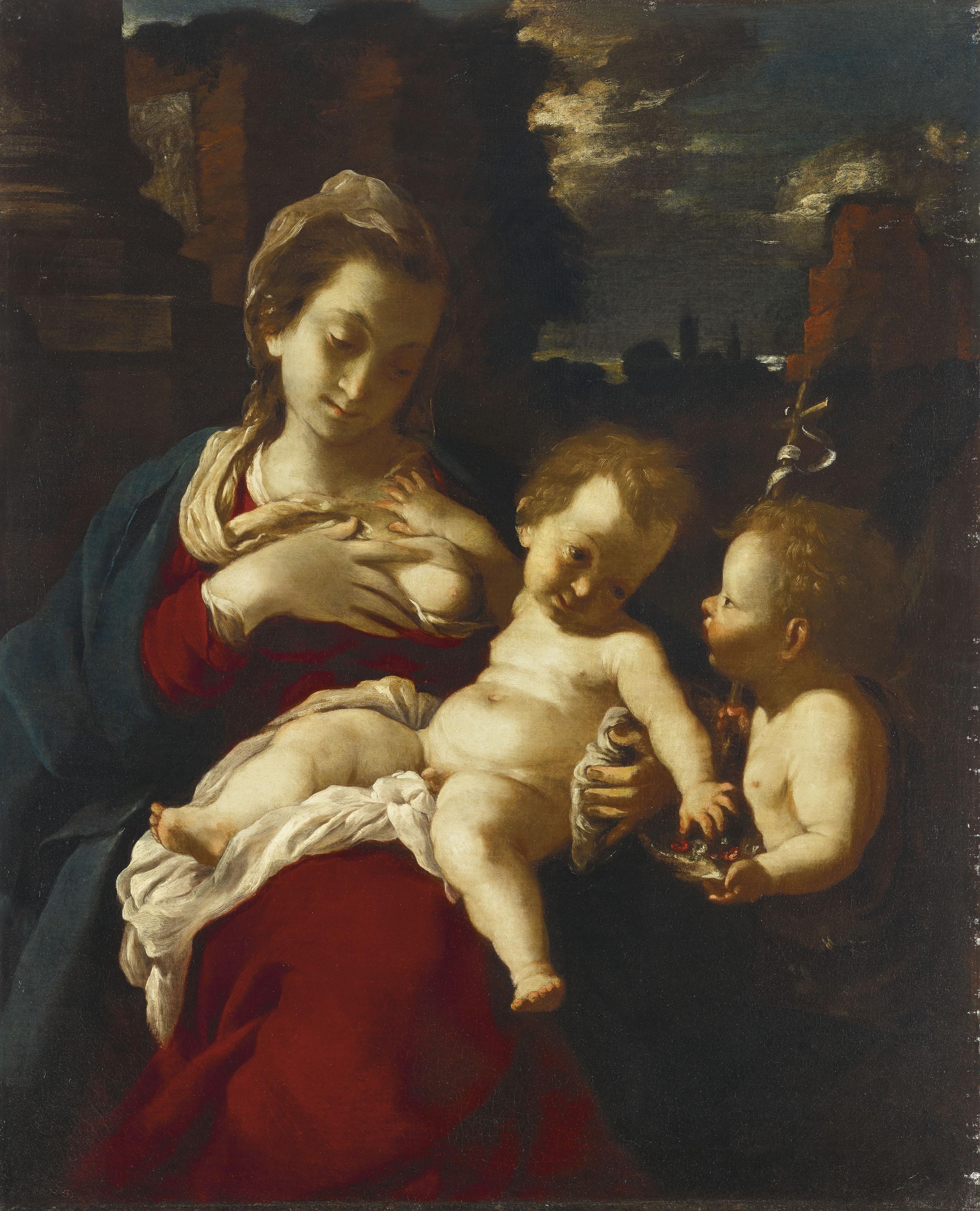 Pier Francesco Mola - The Madonna And Child With The Infant Saint John The Baptist: Madonna Del Latte