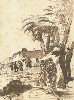 Pier Francesco Mola - Un Ange Apparaissant À la Vierge Durant la Fuite En Egypte