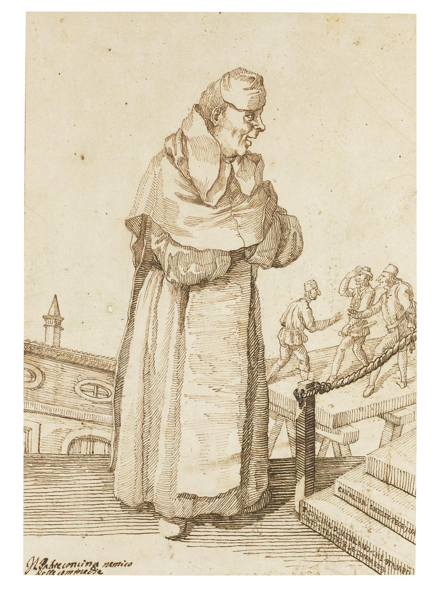 Pier Leone Ghezzi - A Caricature Of A Dominican Friar