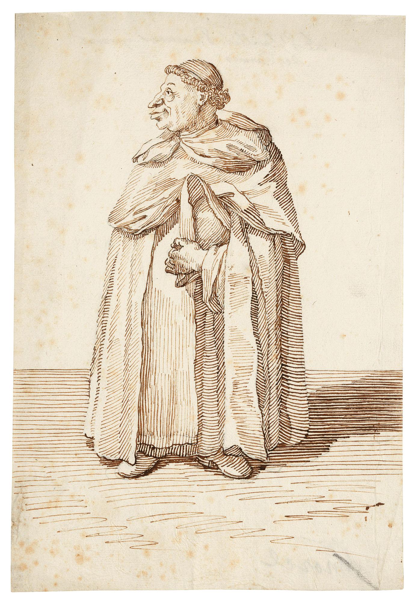Pier Leone Ghezzi - A caricature of a monk