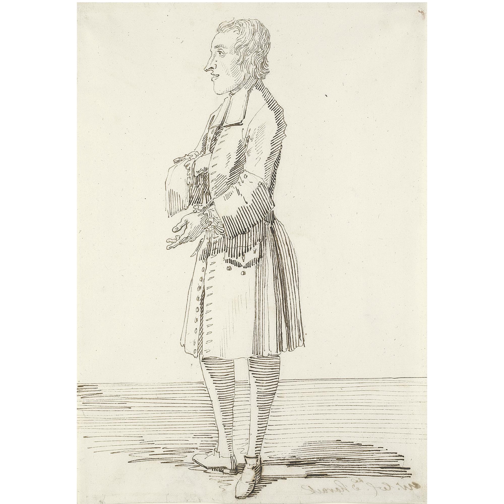Pier Leone Ghezzi - A Caricature Of Count Johann Ernst Emanuel Joseph Harrach