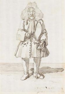 Pier Leone Ghezzi - Caricature du Marquis de Magnane de Face