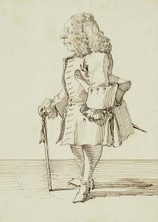 Pier Leone Ghezzi - Karikatur des Monsieur Jean Francois de Gervasy