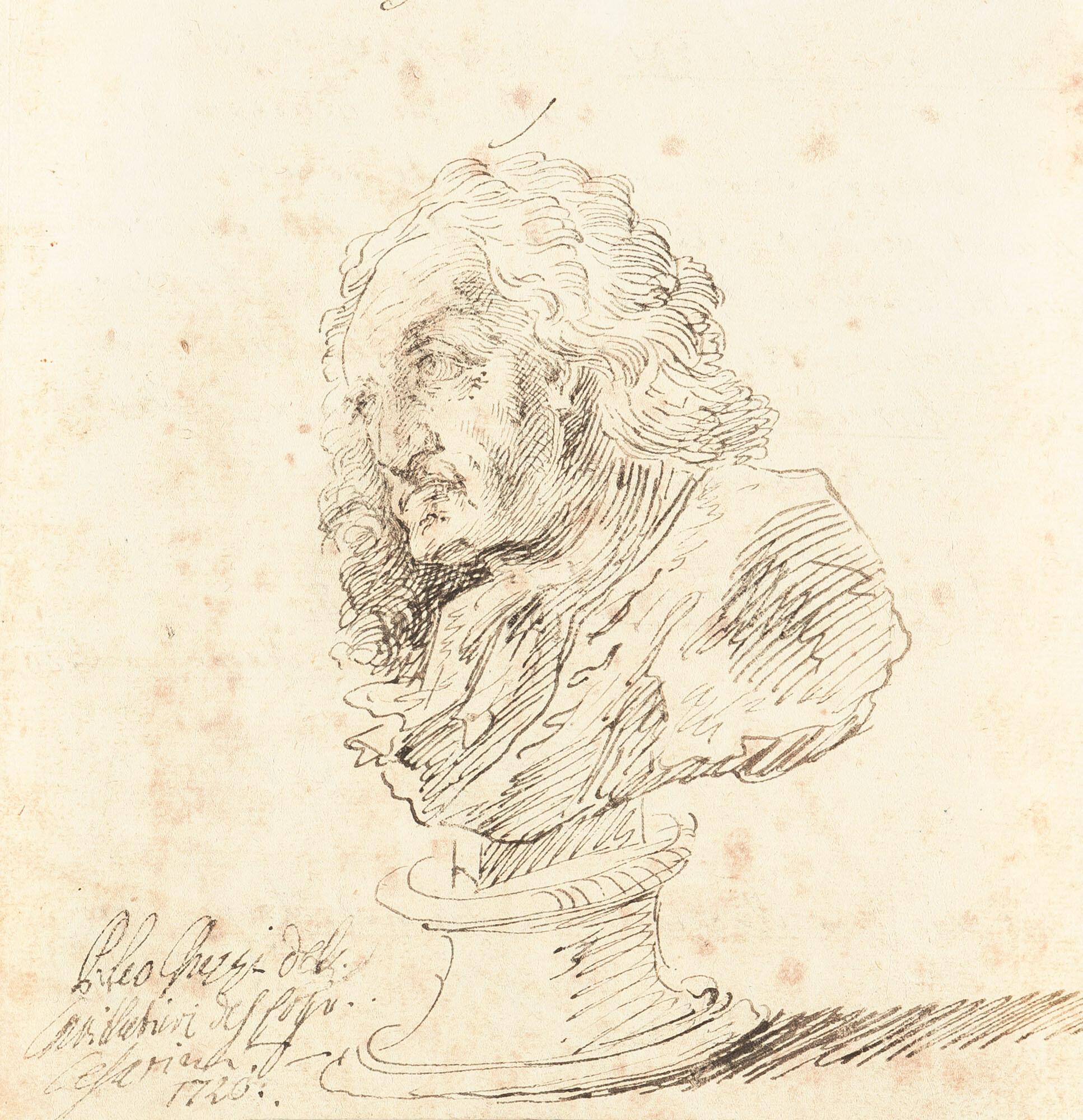 Pier Leone Ghezzi - Porträtbüste des Signore Cesariani.