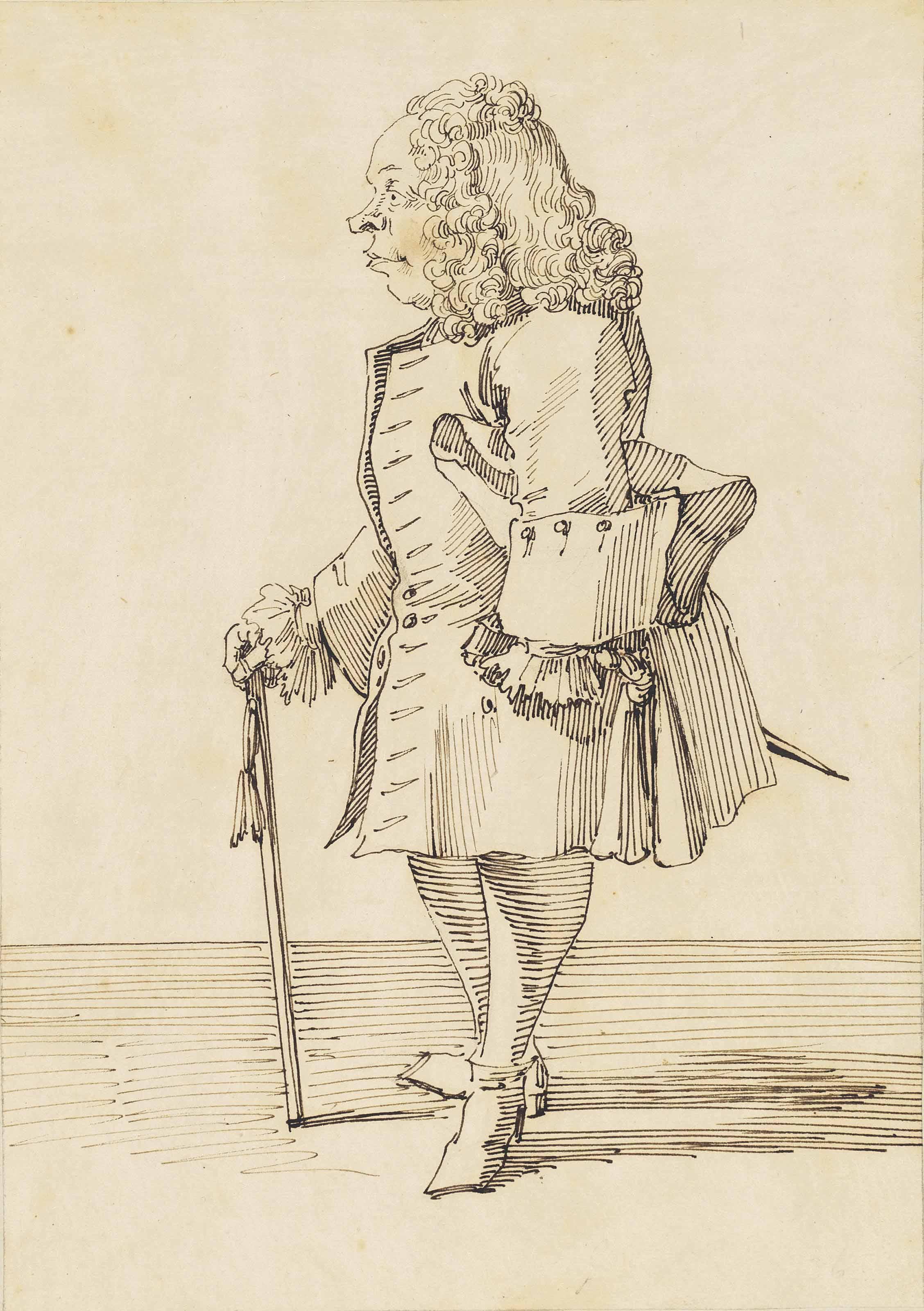 Pier Leone Ghezzi - Portrait Of M. Gervasi