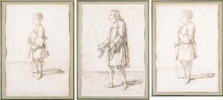 Pier Leone Ghezzi - Three caricatures: Abbot Giustiniani; An abbot; and the Abbot of Taulignan